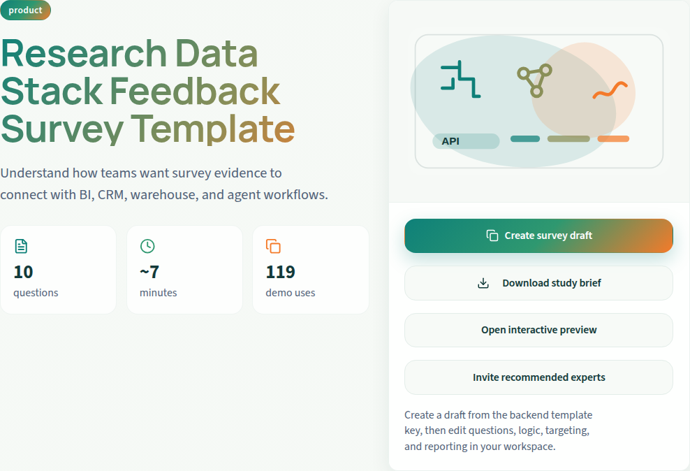 Research Data Stack Feedback: public template setup preview. This is not an authenticated editor or respondent run.