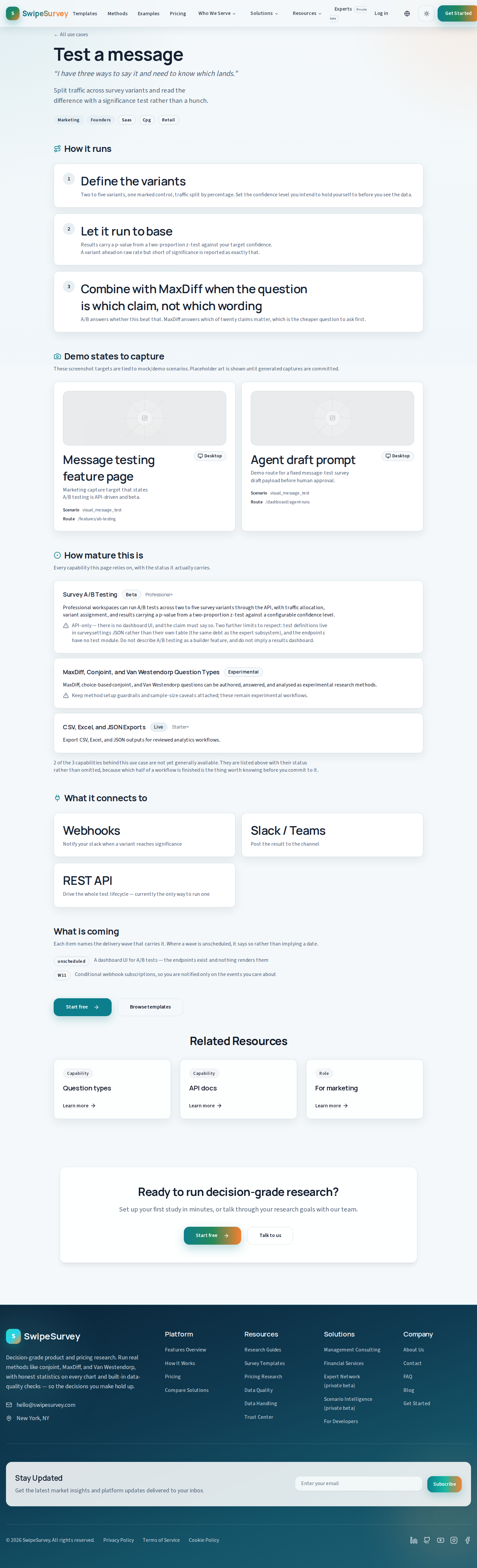 Desktop visual-message workflow using the seeded concept fixture.